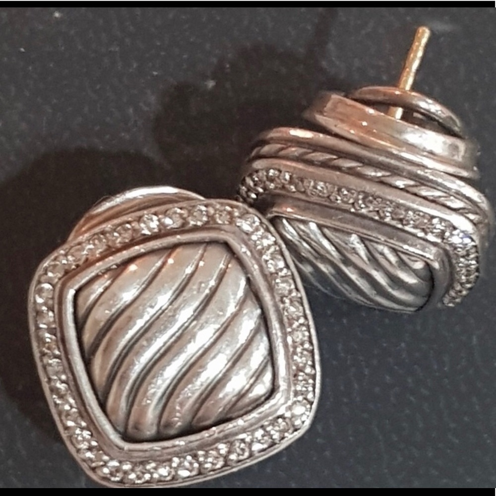 David Yurman Albion Sculpted Diamond Earrings